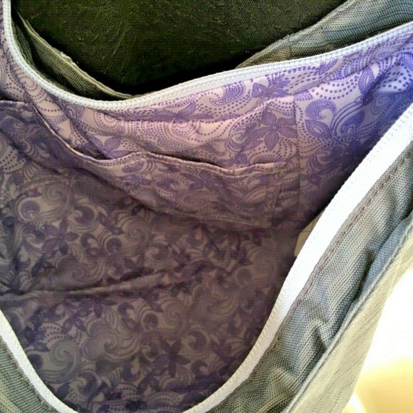 MEC Ella Tote Bag Purple & Grey Cross Body Water B - Picture 6 of 7